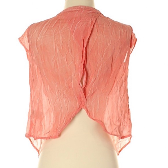 🔥SOLD🔥 We The Free FP Crinkle Button Down Shirt Coral XS - Picture 2 of 11